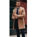 Khaki Long Trench Coat For Men Classic Jacket Overcoat HF 1503-01-02