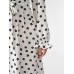 Allover Floral Print Belt Ruffle Hem Long Sleeve Dress